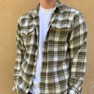 Green plaid Orvis flannel